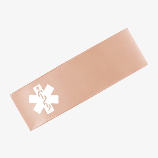 Rose gold medical ID tag for ActiveWear Fit band