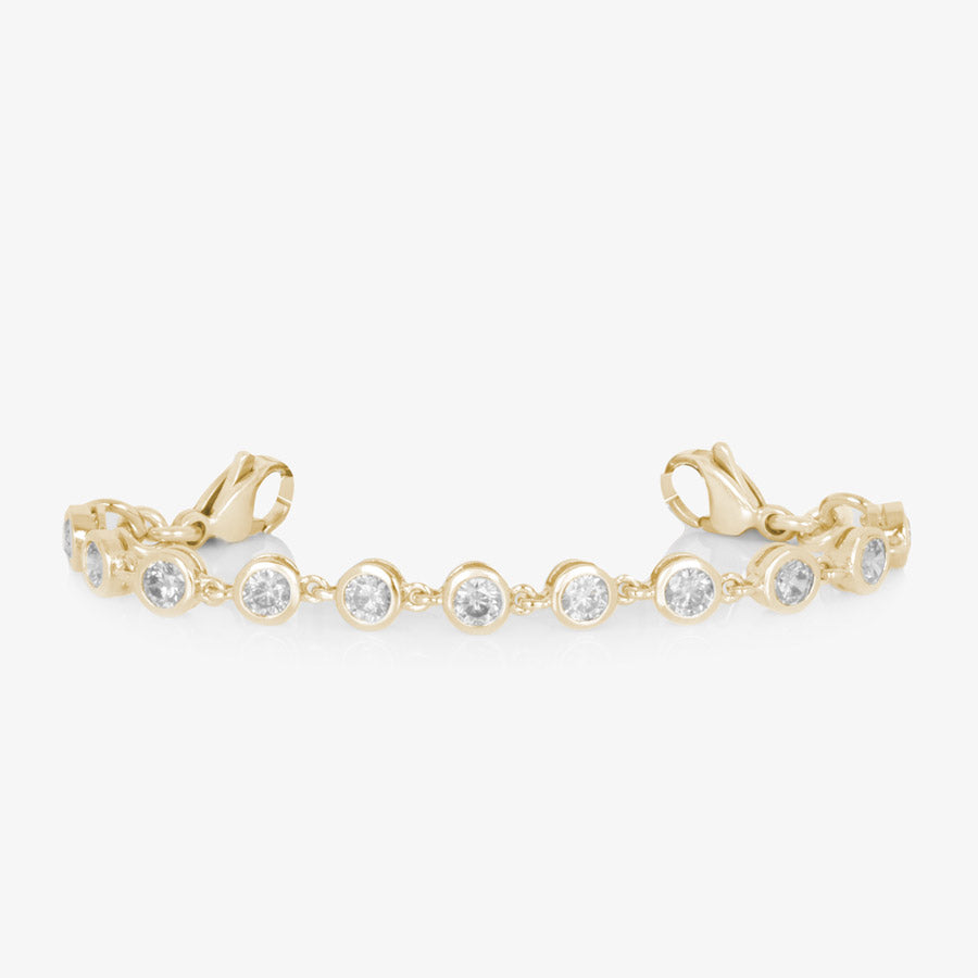 Ella Medical ID Bracelet in Gold and Cubic Zirconia