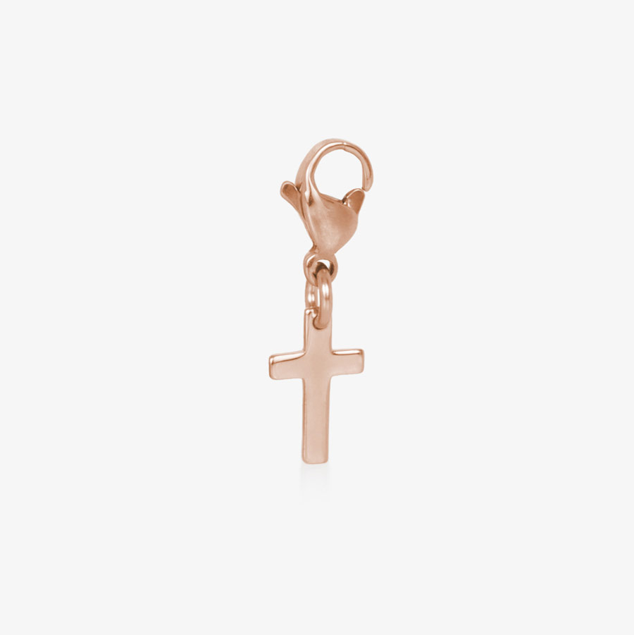 Rose Gold Cross Charm