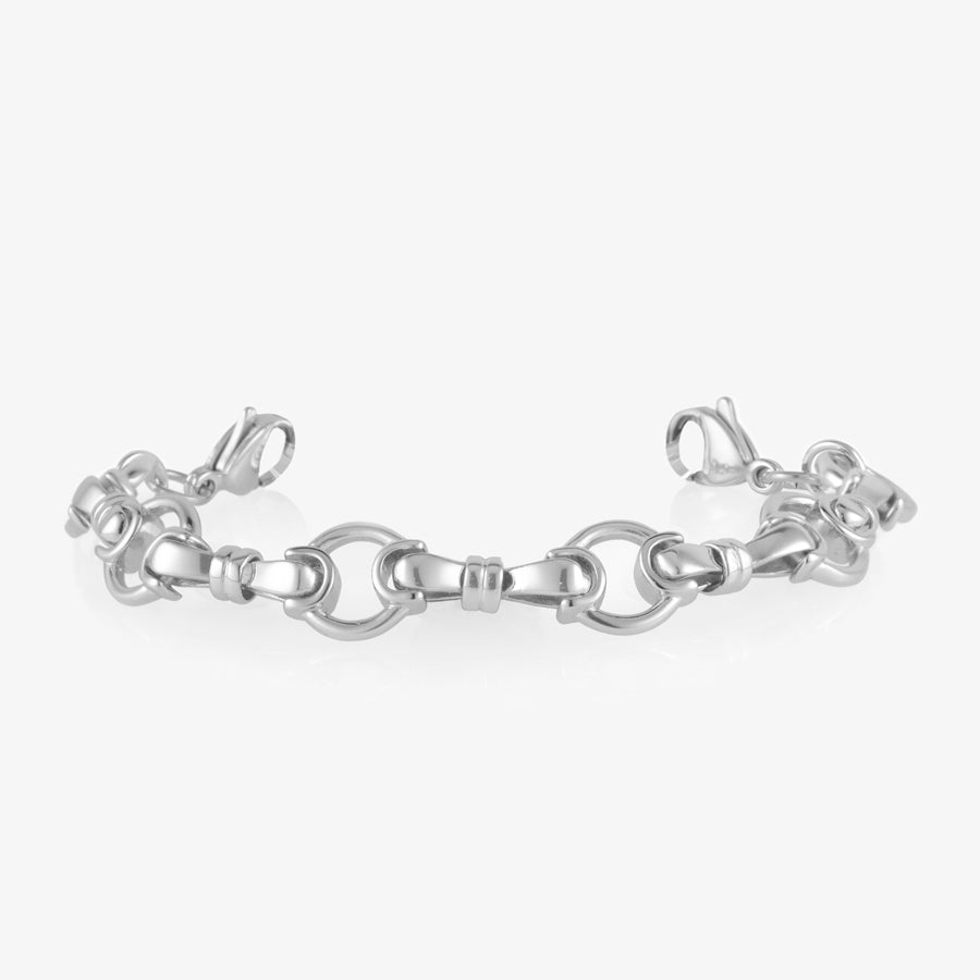 Medical alert bracelet bridle chain in sterling silver with no tag