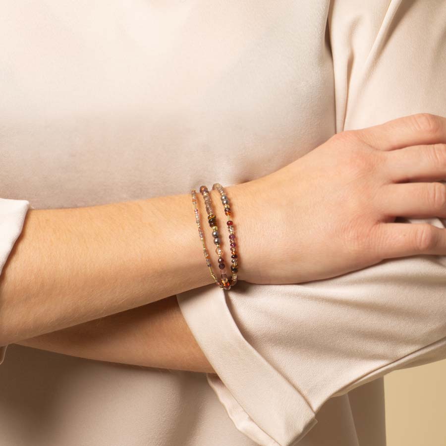 Woman Wearing Fawn Beaded Medical ID Bracelet