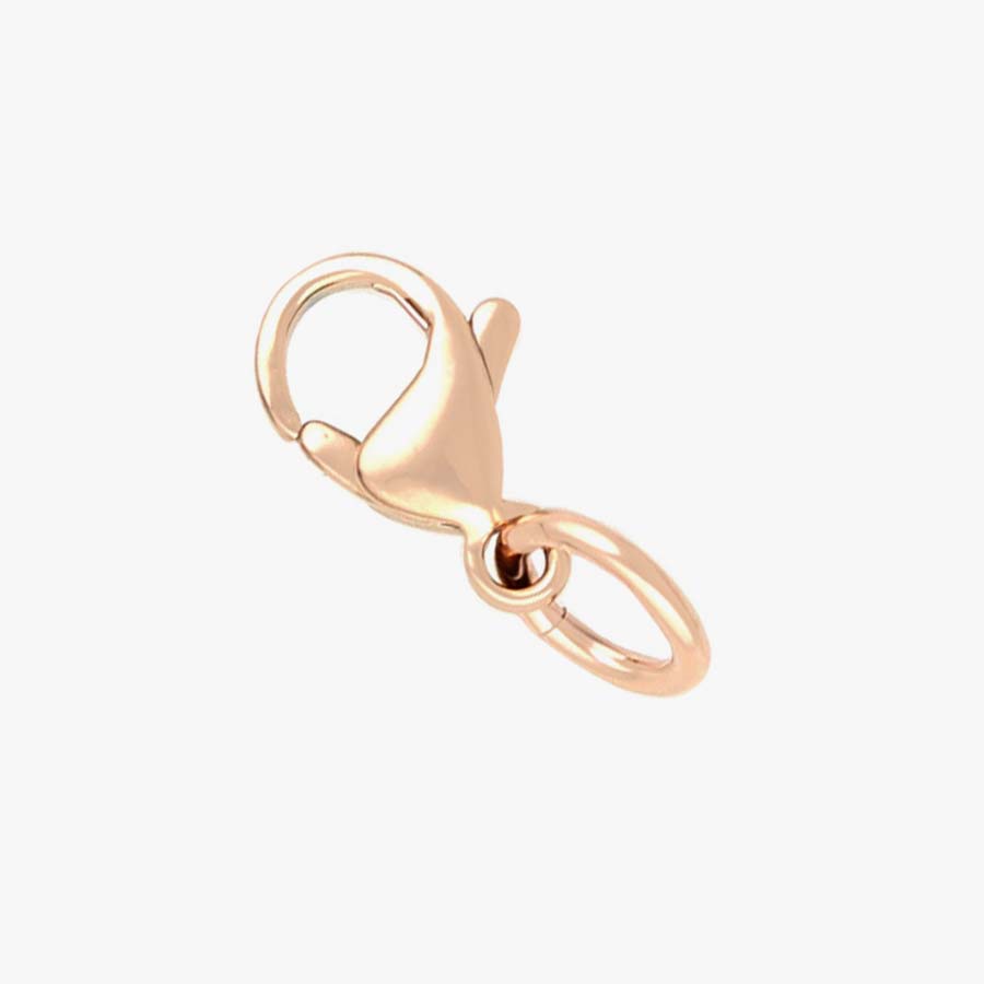 Lobster clasp extender in rose gold tone for medical alert bracelets